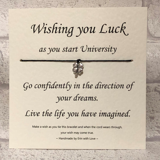 Good Luck At University...  Wish Bracelet