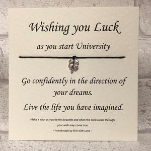 Good Luck At University...  Wish Bracelet
