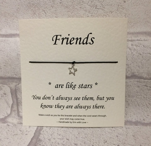 Friends are Like Stars Wish Bracelet