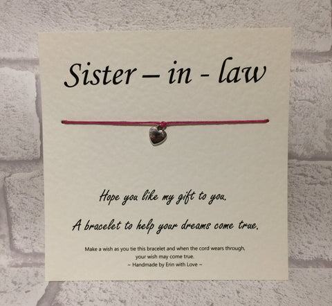 Sister-in-Law Wish Bracelet