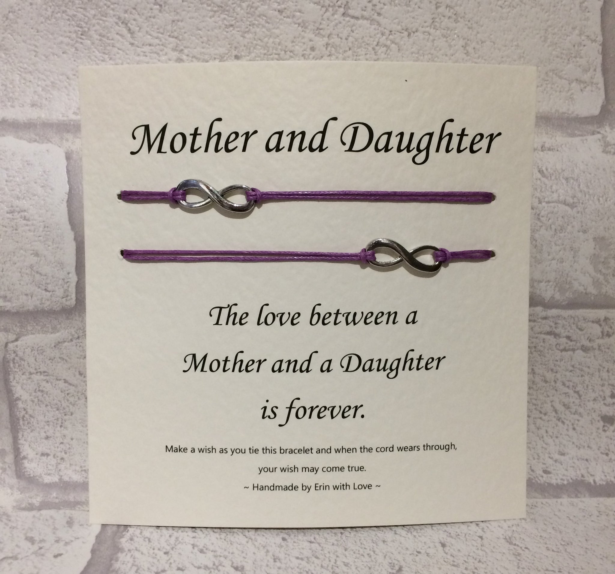 The Love Between a Mother and Daughter  Double Wish Bracelet