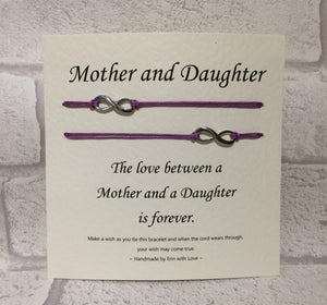 The Love Between a Mother and Daughter  Double Wish Bracelet