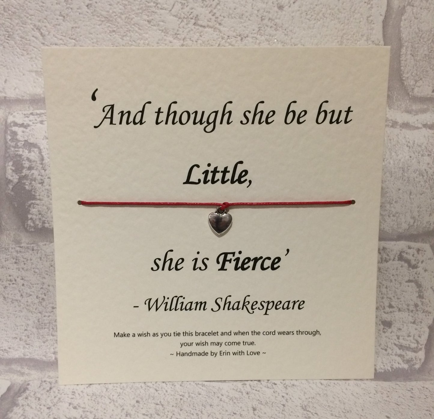 And Though She be but Little...  Wish Bracelet