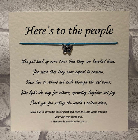 Here's to The People...  Wish Bracelet