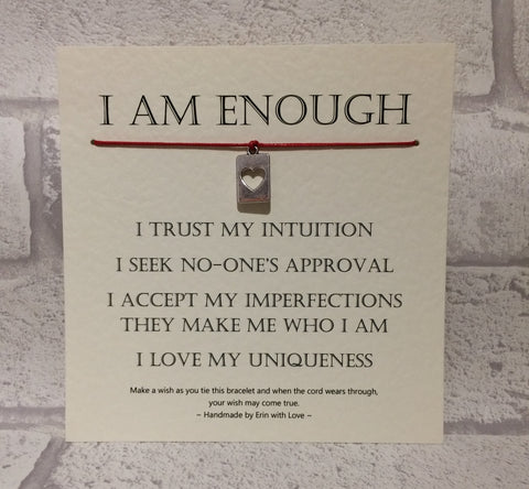 I am Enough...  Wish Bracelet