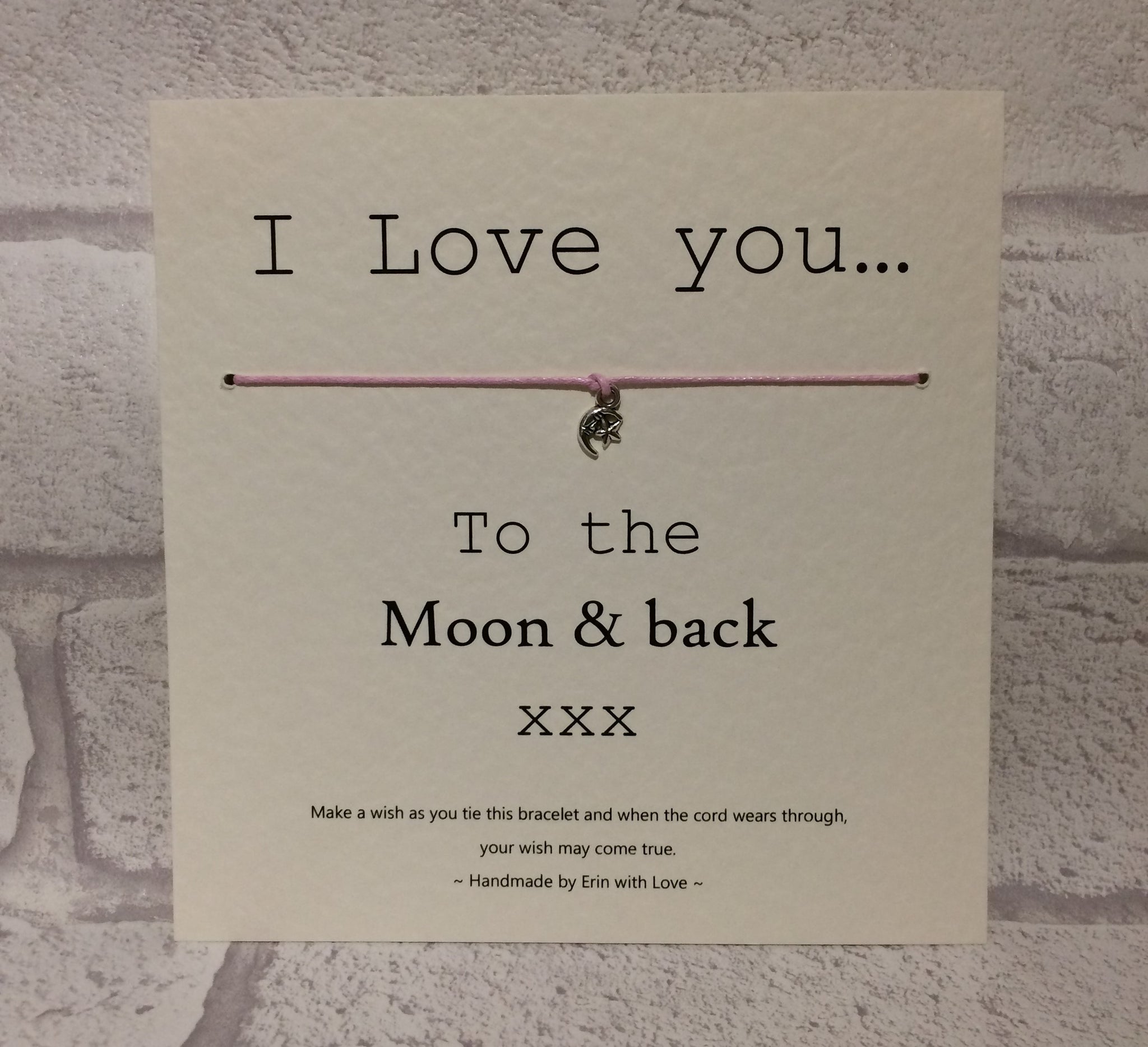 I Love you to The Moon and Back  Wish Bracelet