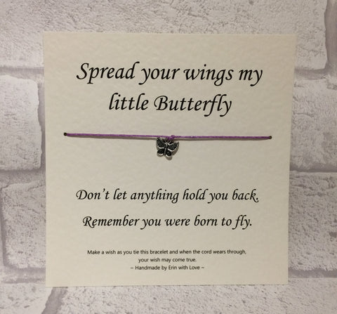 Spread Your Wings, My Little Butterfly...  Wish Bracelet