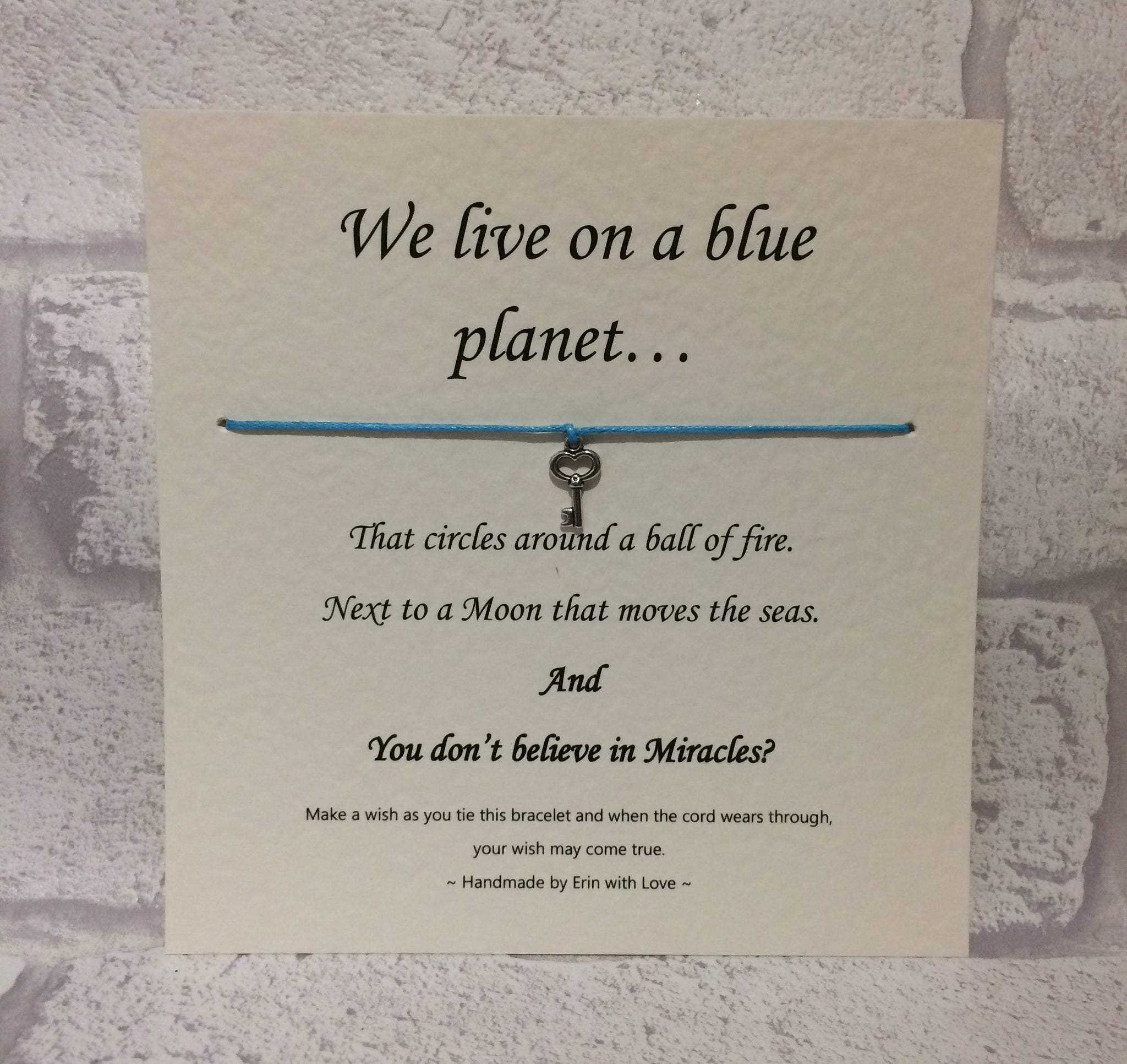 We Live On A Blue Planet...  Wish Bracelet