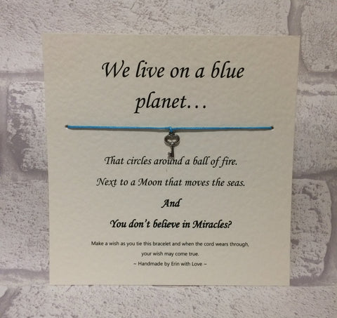 We Live On A Blue Planet...  Wish Bracelet