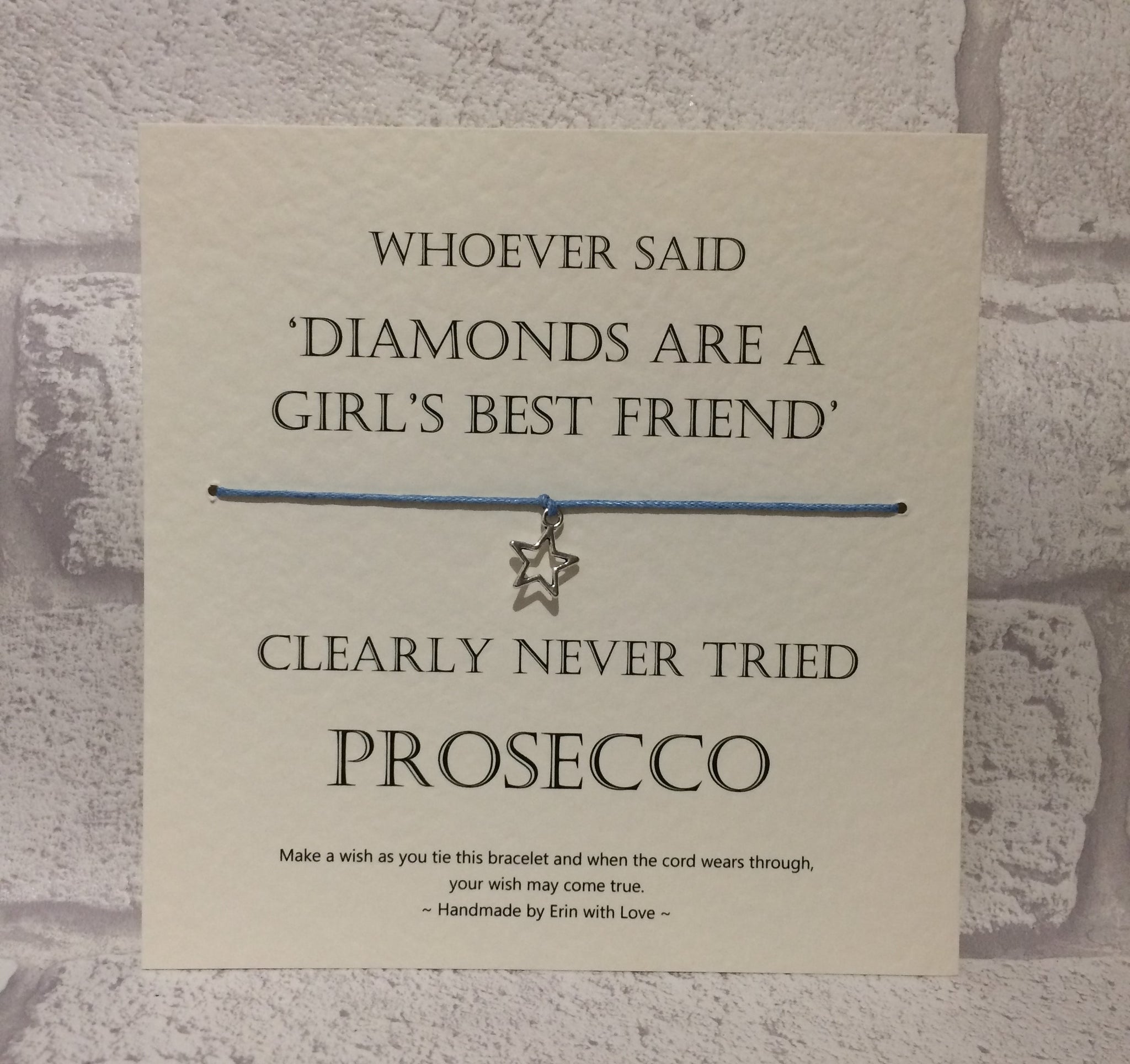 Whoever Said Diamonds - Prosecco...  Wish Bracelet