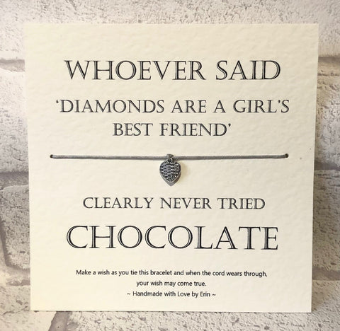 Whoever Said Diamonds - Chocolate...  Wish Bracelet