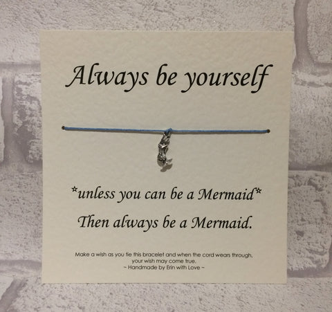 Always be a Mermaid  Wish Bracelet