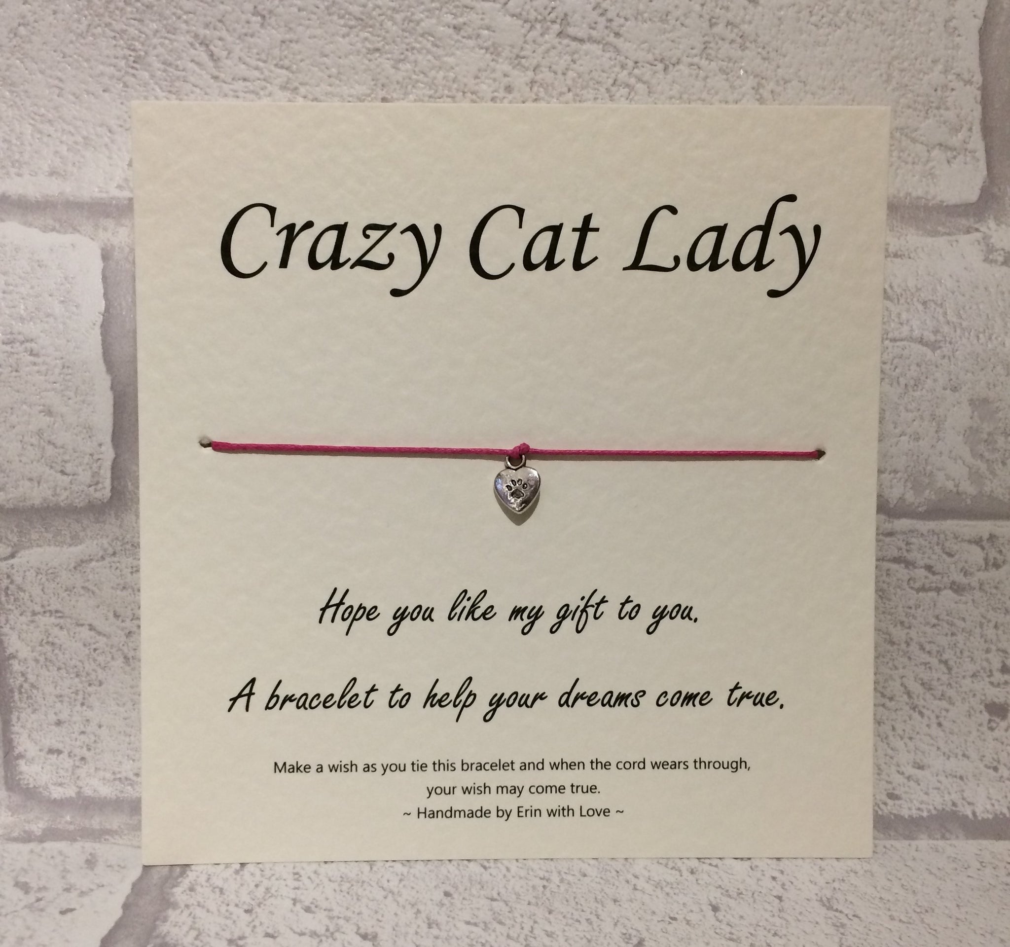 Crazy Cat Lady  Wish Bracelet