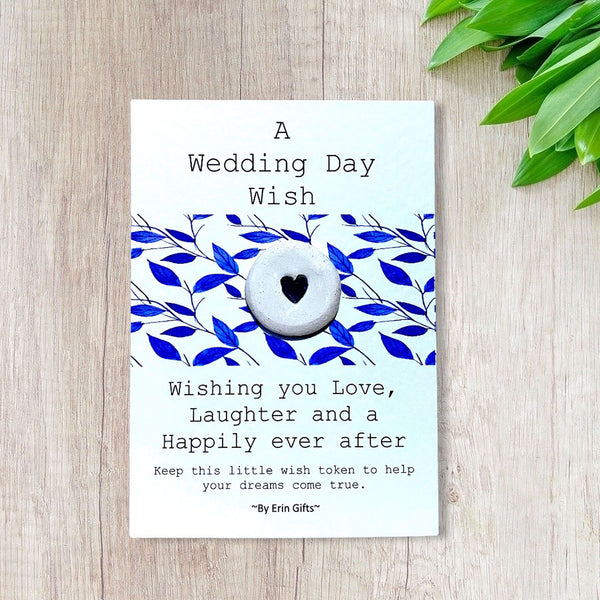 A Wedding Day Wish  Ceramic Wish Token and Card