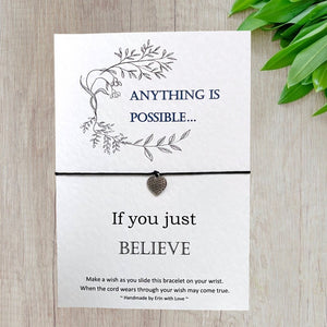 Anything is possible Wish Bracelet Message Card & Envelope
