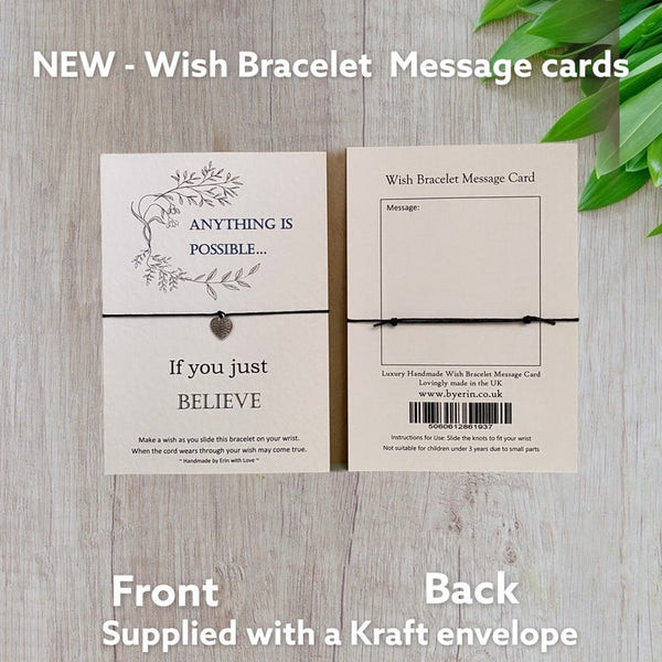 Anything is possible Wish Bracelet Message Card & Envelope