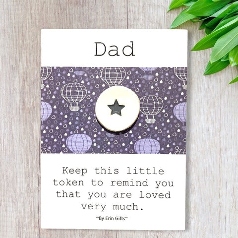 Dad  Ceramic Wish Token and Card