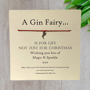 Christmas Gin Fairy Wish Bracelet