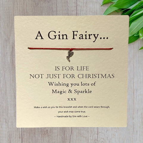 Christmas Gin Fairy Wish Bracelet