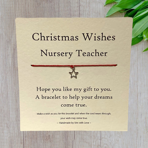 Christmas Wishes Nursery Teacher Wish Bracelet