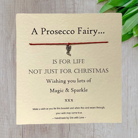 Christmas Prosecco Fairy Wish Bracelet