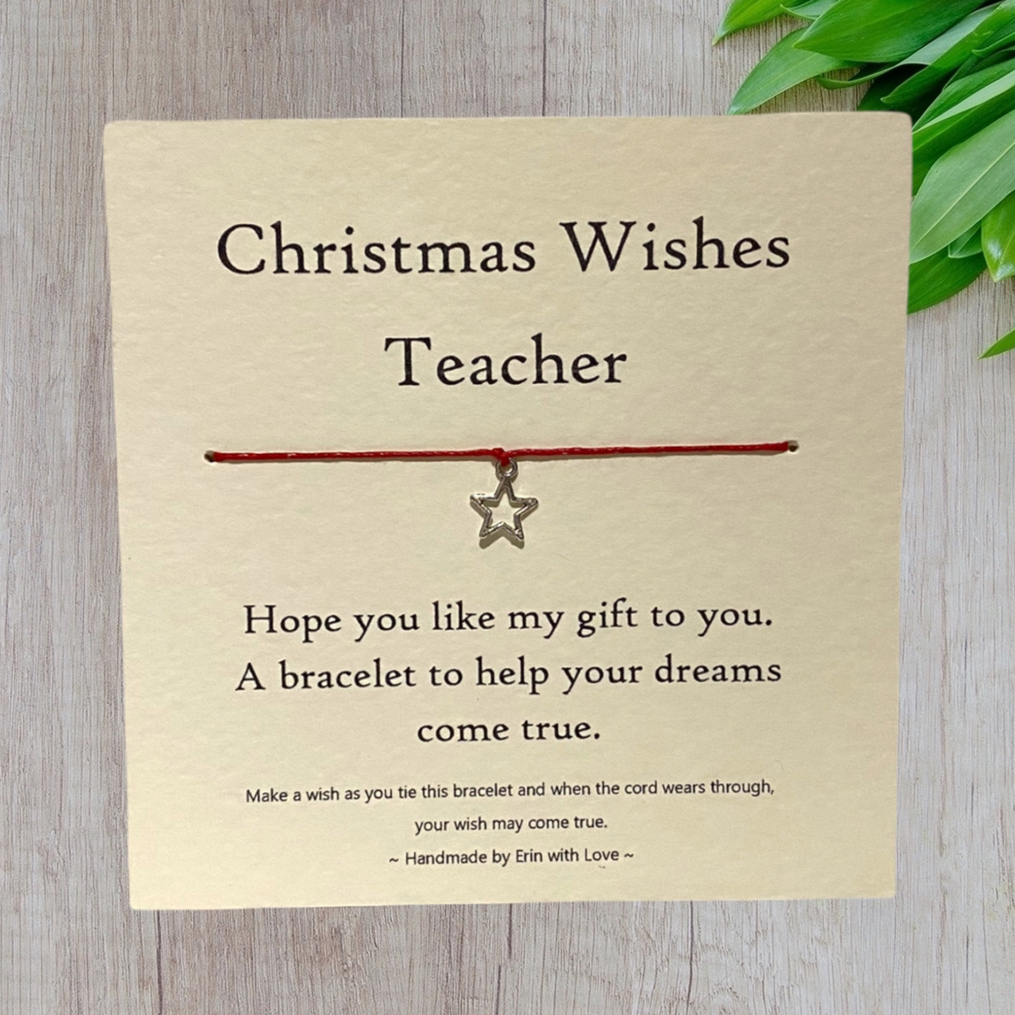 Christmas Wishes Teacher Wish Bracelet