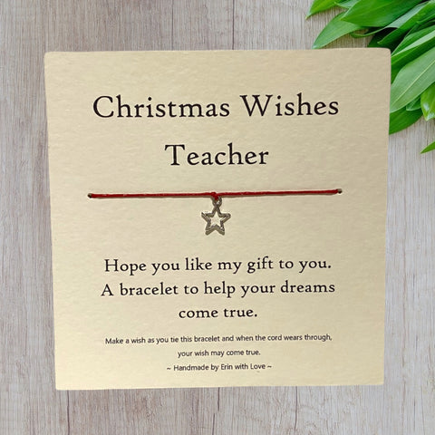 Christmas Wishes Teacher Wish Bracelet