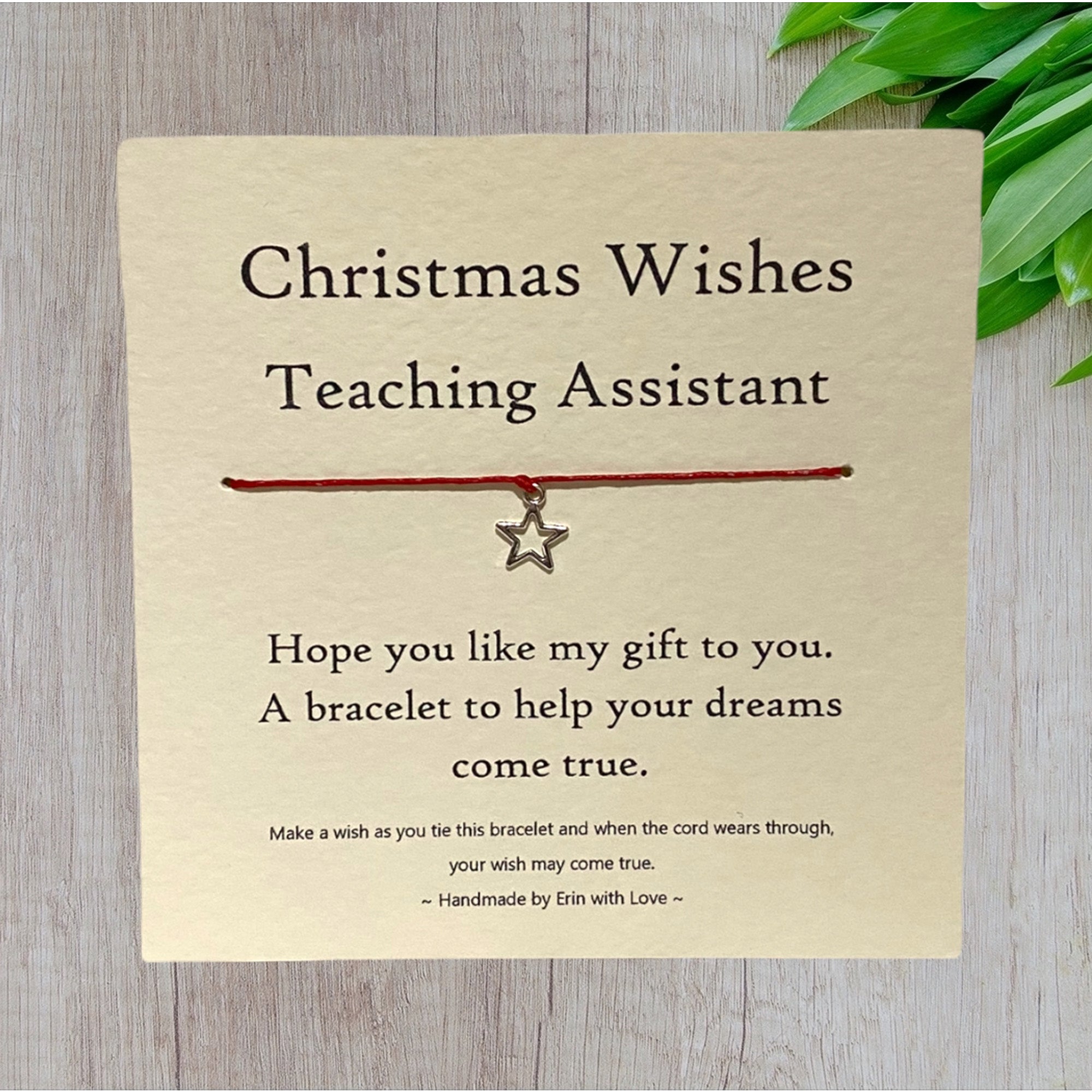 Christmas Wishes Teaching Assistant Wish Bracelet