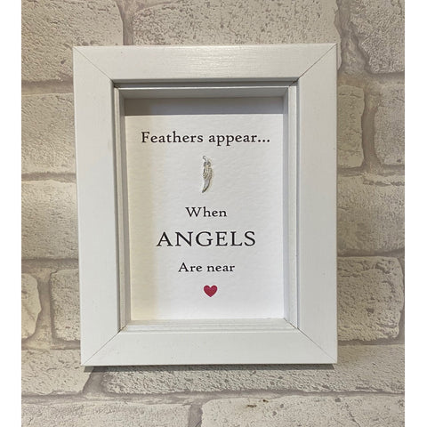 Angels - Feathers Appear When Angels Are Near...  Box Frame