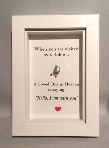 When You Are Visited By A Robin...  Box Frame