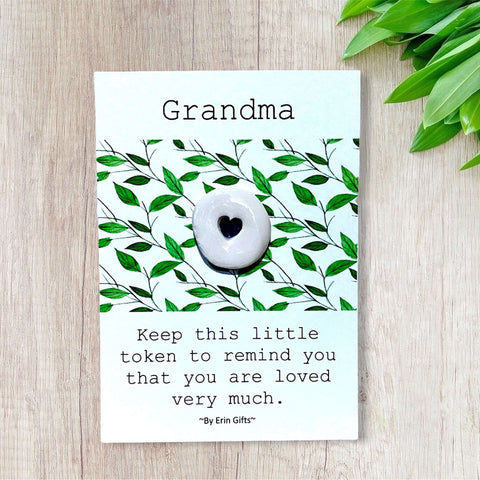 Grandma    Ceramic Wish Token and Card