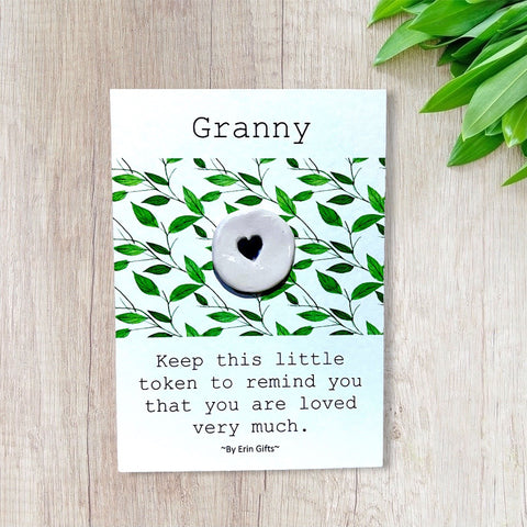 Granny  Ceramic Wish Token and Card