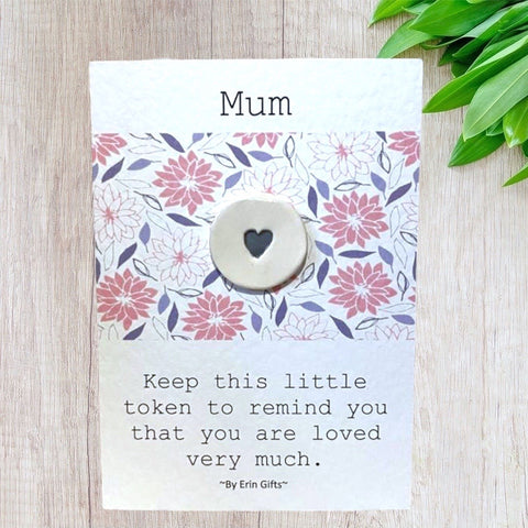 Mum  Ceramic Wish Token and Card