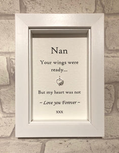 Nan, Your Wings Were Ready.... Box Frame