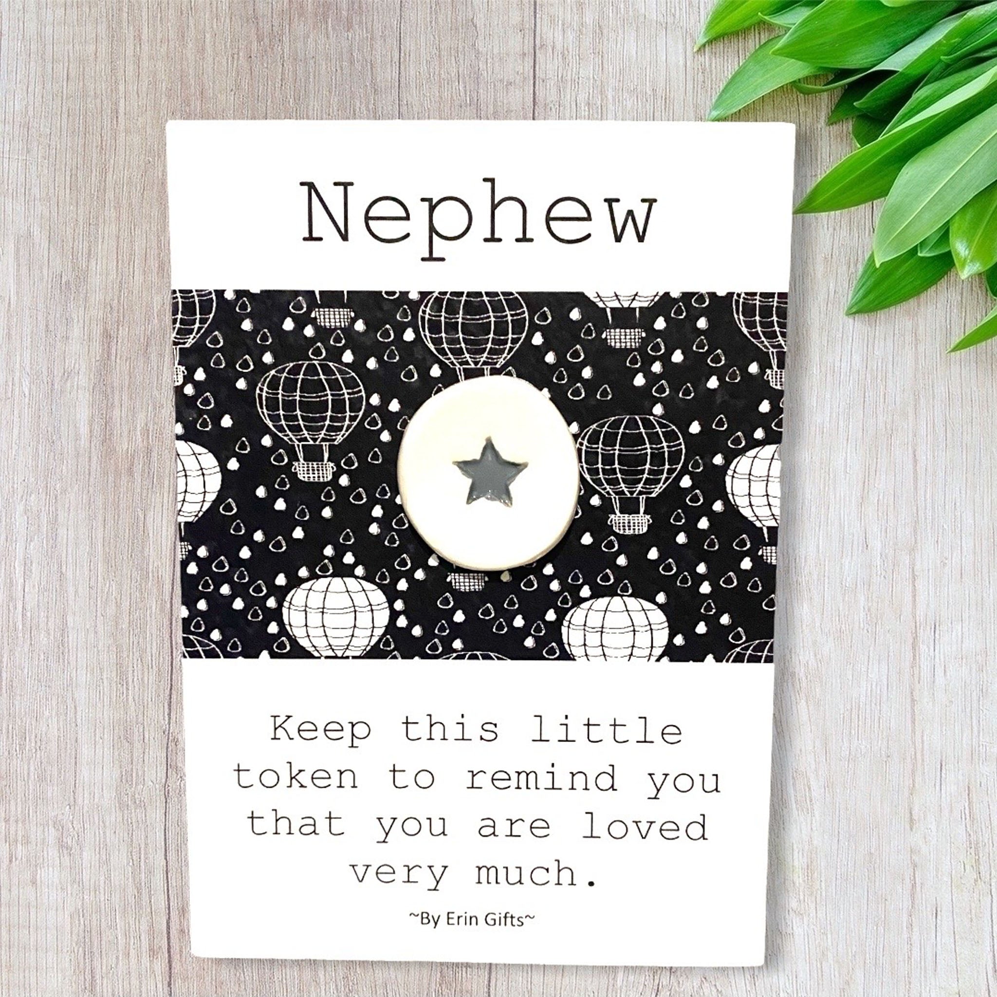 Nephew  Ceramic Wish Token and Card