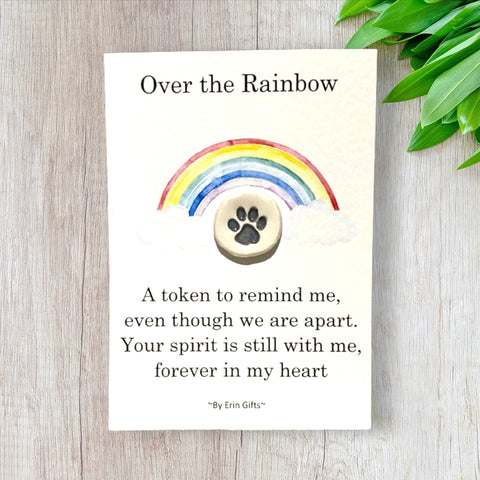 Over the Rainbow  Ceramic Wish Token and Card