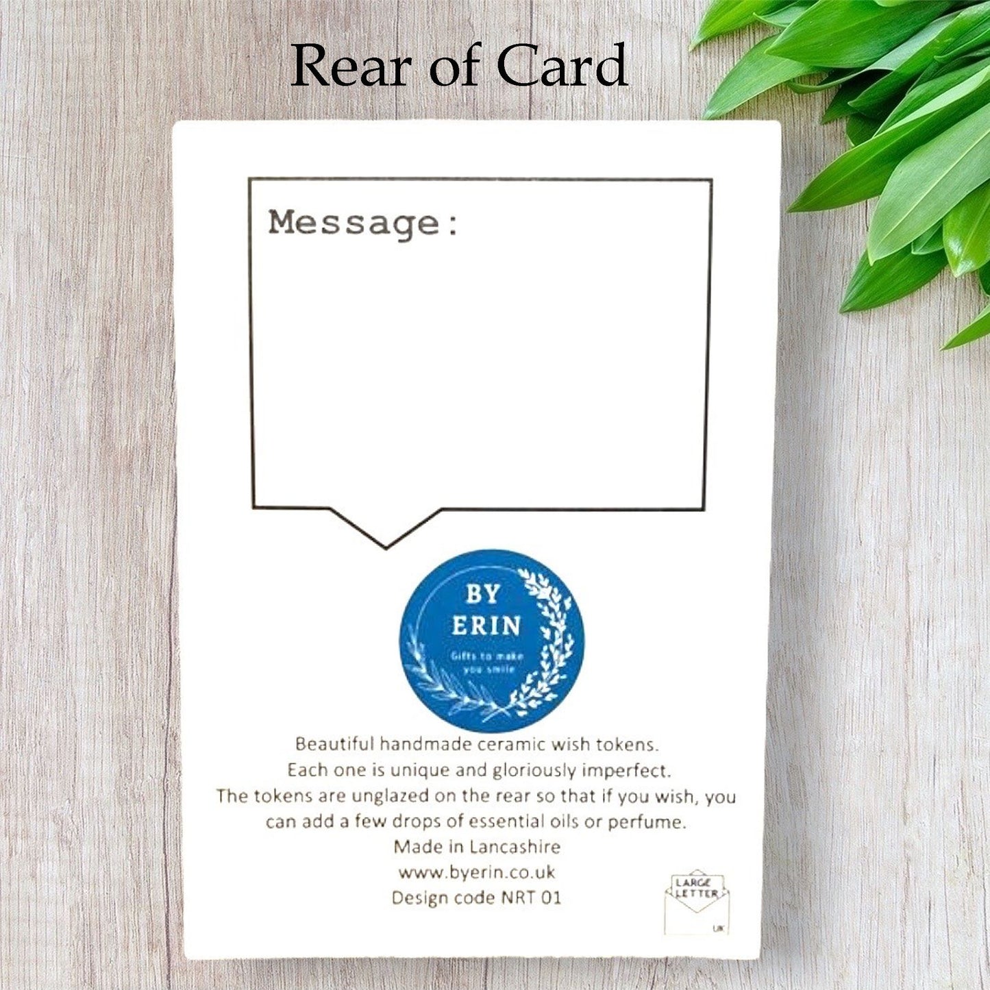 Good Luck for Your Driving Test    Ceramic Wish Token and Card