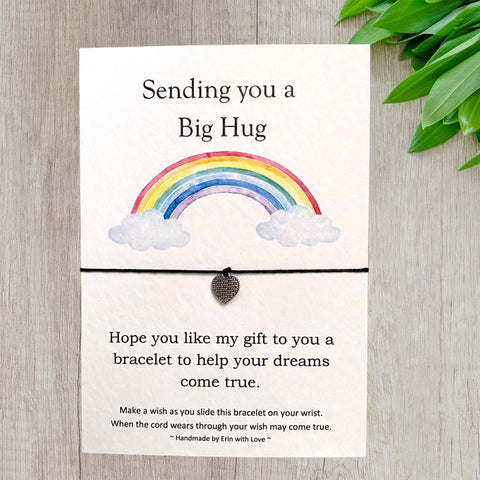 Sending a Big Hug Wish Bracelet Message Card & Envelope