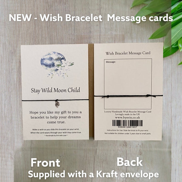 Stay Wild Moon Child Wish Bracelet Message Card & Envelope