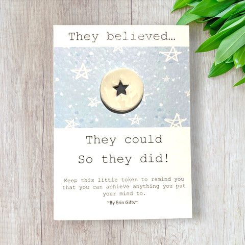 They Believed...   Ceramic Wish Token and Card