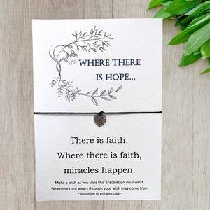 Where there is Hope Wish Bracelet Message Card & Envelope