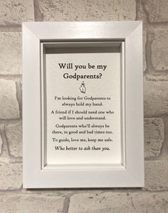Be My GodParents  Box Frame