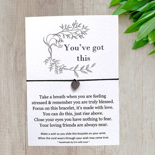 You've Got This Wish Bracelet Message Card & Envelope
