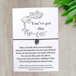 You've Got This Wish Bracelet Message Card & Envelope