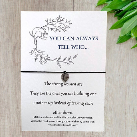 You can always tell who... Wish Bracelet Message Card & Envelope