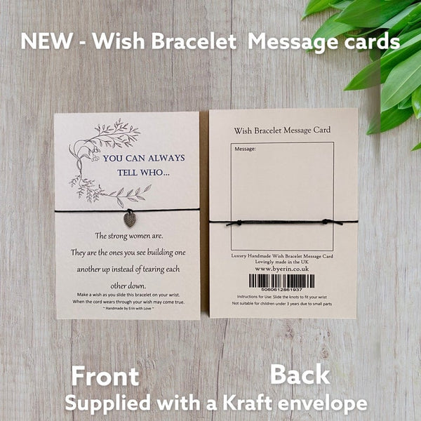 You can always tell who... Wish Bracelet Message Card & Envelope